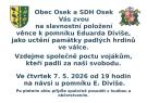 Pietní akt- položení věnce k pomníku Eduarda Diviše 1